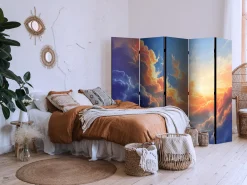 Parawan Jednostronny Zachód Słońca Nad Chmurnym Morzem 225x172cm