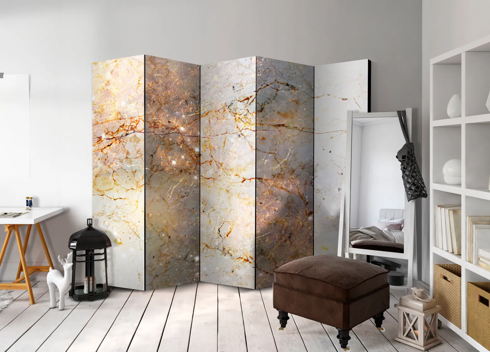 Parawan Jednostronny Zaklęte W Marmurze 225x172cm