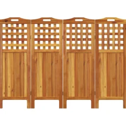 Parawan Pokojowy Składany Parawan Dekoracyjny Drewniany Brąz 162x2x115 cm