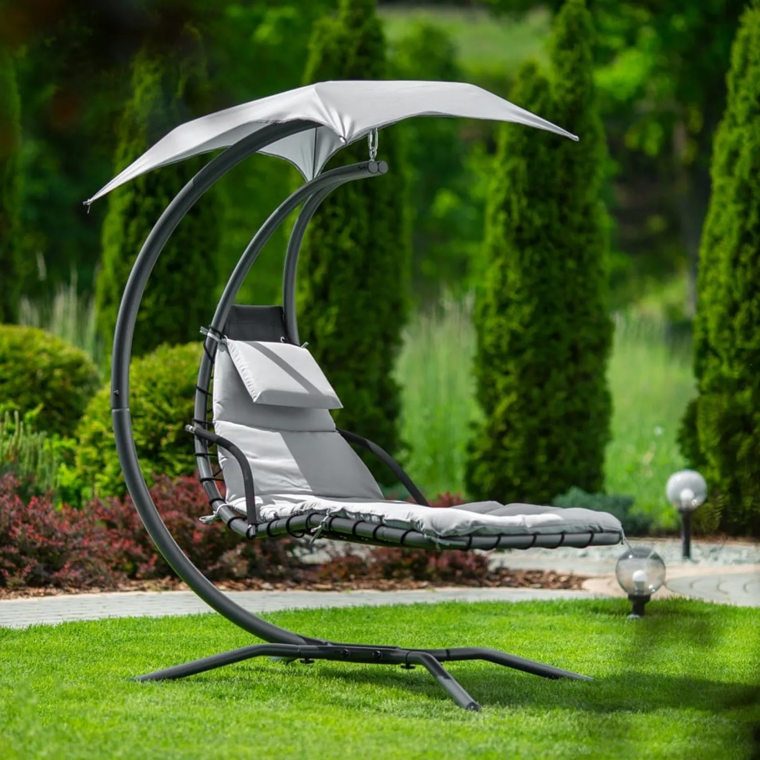 47742 patio wiszący leżak Albert szary spa