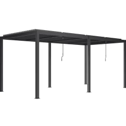 Pergola ogrodowa Luxe 7.8x4m aluminiowa z oświetleniem LED antracytowa