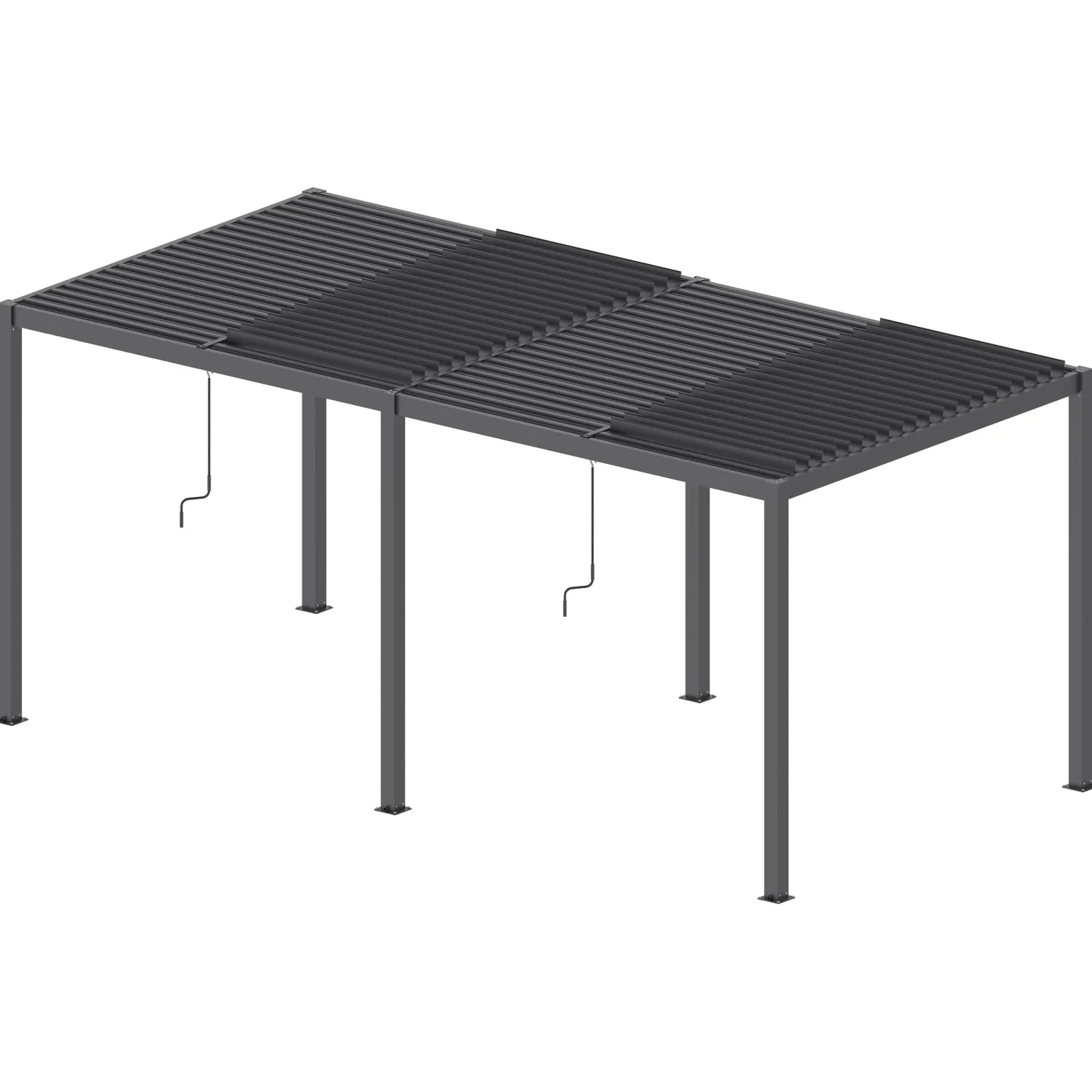 Pergola ogrodowa Luxe 7.8x4m aluminiowa z oświetleniem LED antracytowa