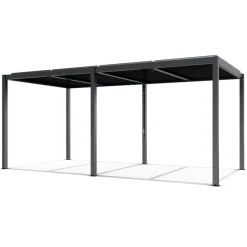 Pergola ogrodowa Luxe 7.8x4m aluminiowa z oświetleniem LED antracytowa