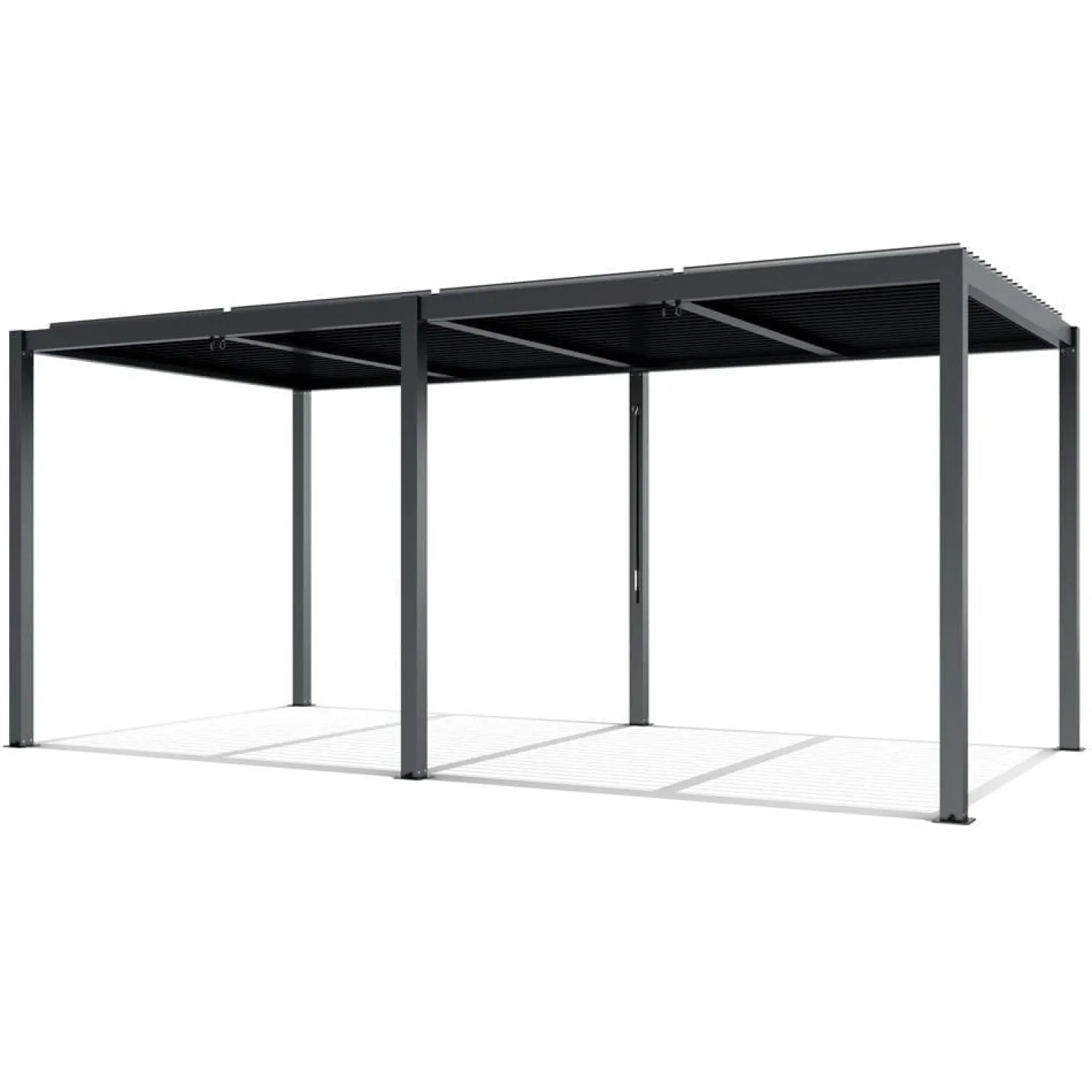 Pergola ogrodowa Luxe 7.8x4m aluminiowa z oświetleniem LED antracytowa