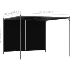 Pergola Antracyt Stal vidaXL