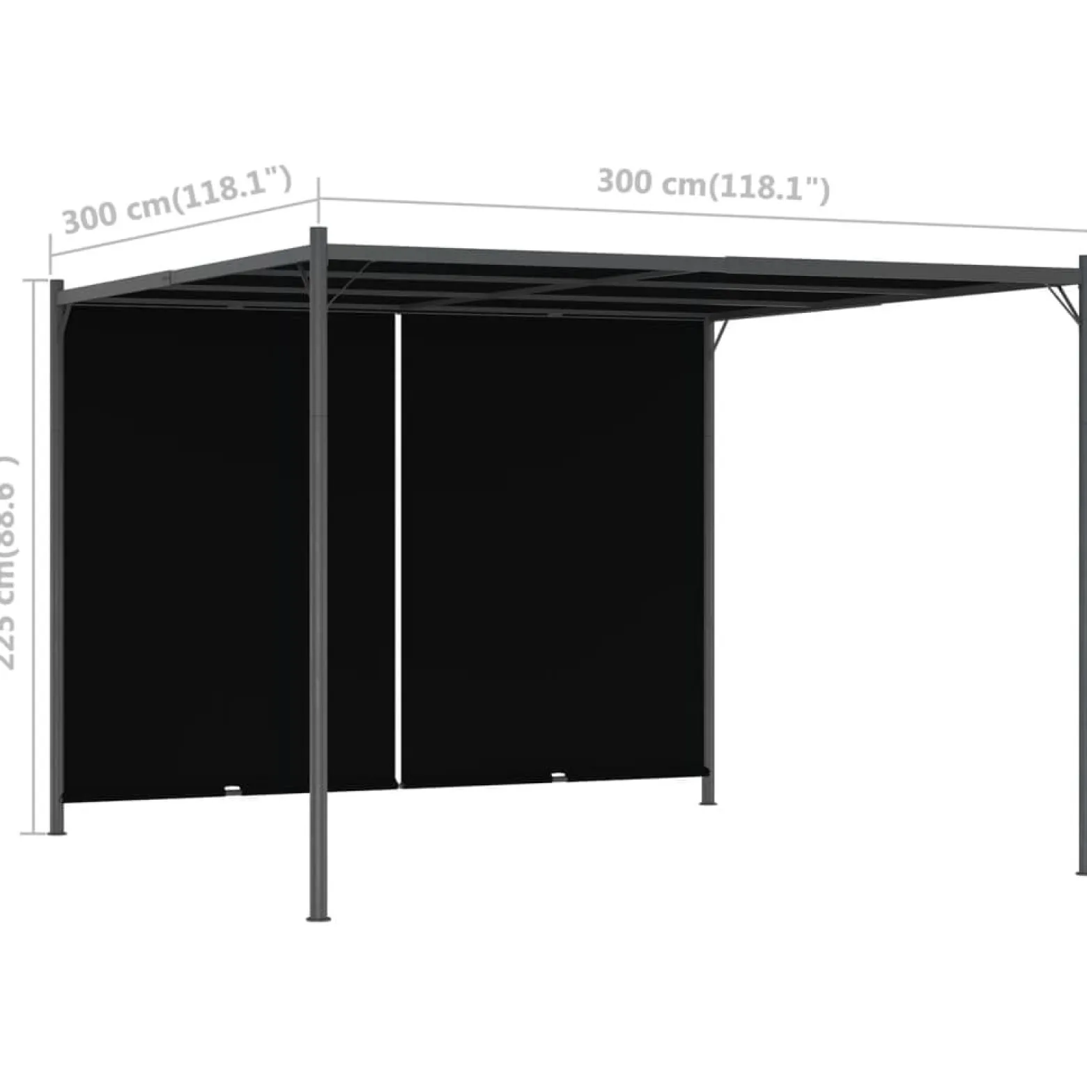 Pergola Antracyt Stal vidaXL