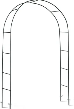 Pergola ogrodowa czarna łuk na kwiaty 240x140cm + kotwy Plonos