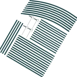 Pergola ogrodowa czarna łuk na kwiaty 240x140cm + kotwy Plonos