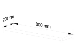 Półka AKORD PS4 Biała 80 cm mat 80x20x3,2 cm