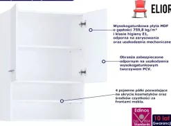 Półka łazienkowa ścienna biały mat - Sarrix
