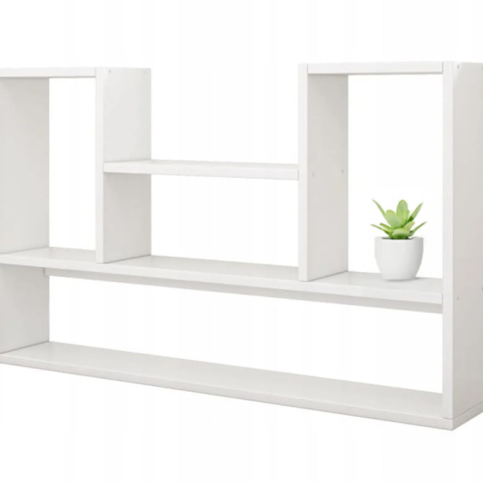 Półka biała nowoczesna loft na książki otwarta 100 cm