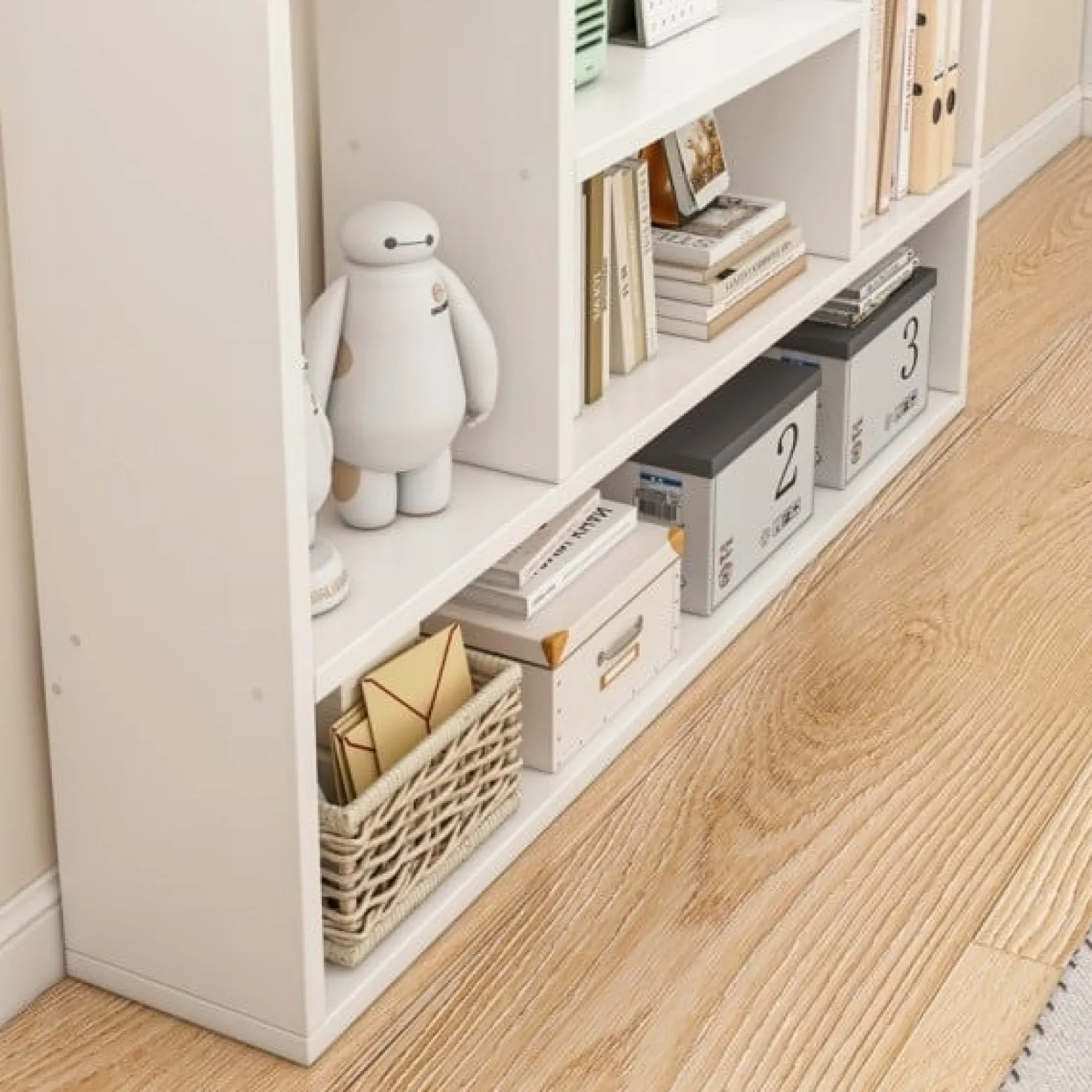 Półka biała nowoczesna loft na książki otwarta 100 cm