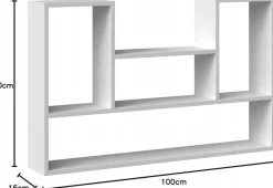 Półka biała nowoczesna loft na książki otwarta 100 cm