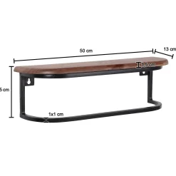 Półka ścienna FineBuy półka wisząca 50x15x13