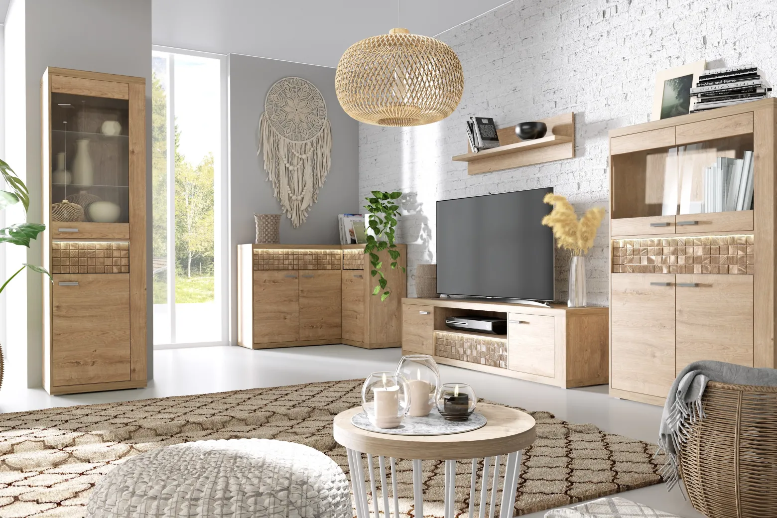 Półka ścienna Natural N-11 120 cm dąb ribbeck