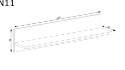 Półka ścienna Natural N-11 120 cm dąb ribbeck
