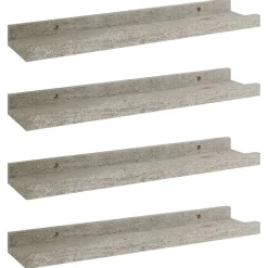 Półka ścienna Szary 40 x 9 x 3 cm MDF vidaXL