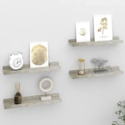 Półka ścienna Szary 40 x 9 x 3 cm MDF vidaXL