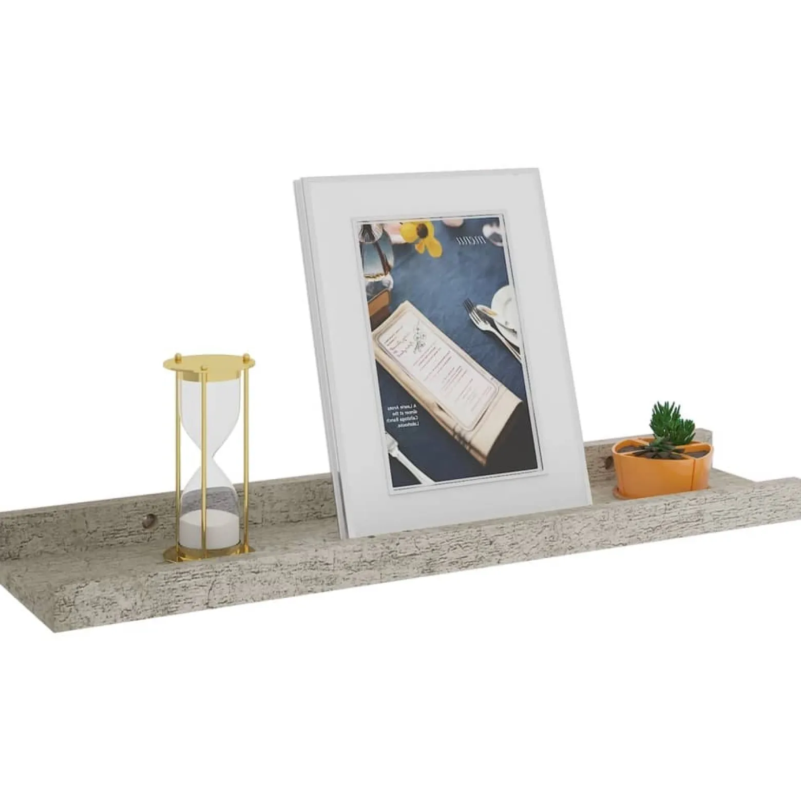 Półka ścienna Szary 40 x 9 x 3 cm MDF vidaXL