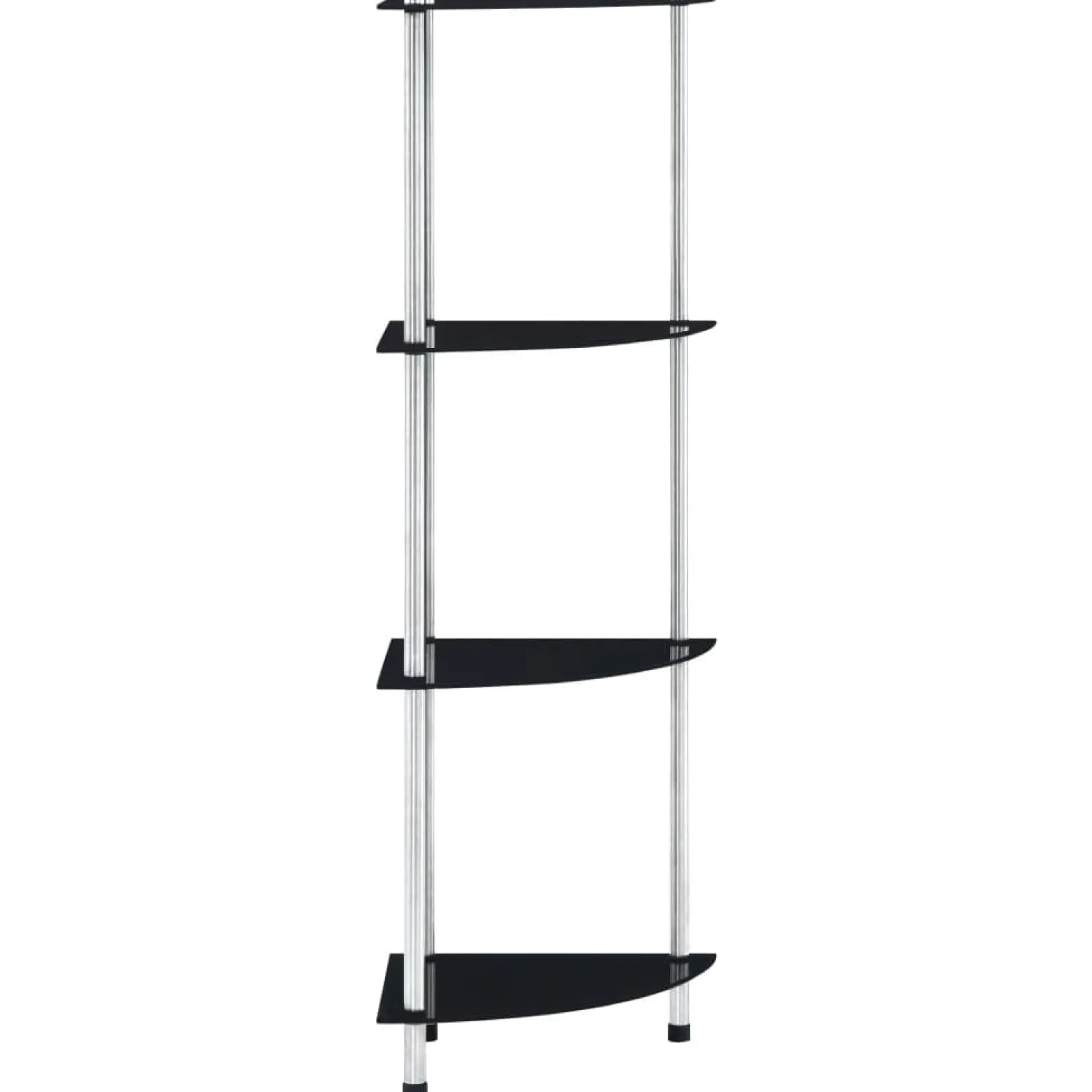 Półka Czarny Szkło 4-Tier vidaXL