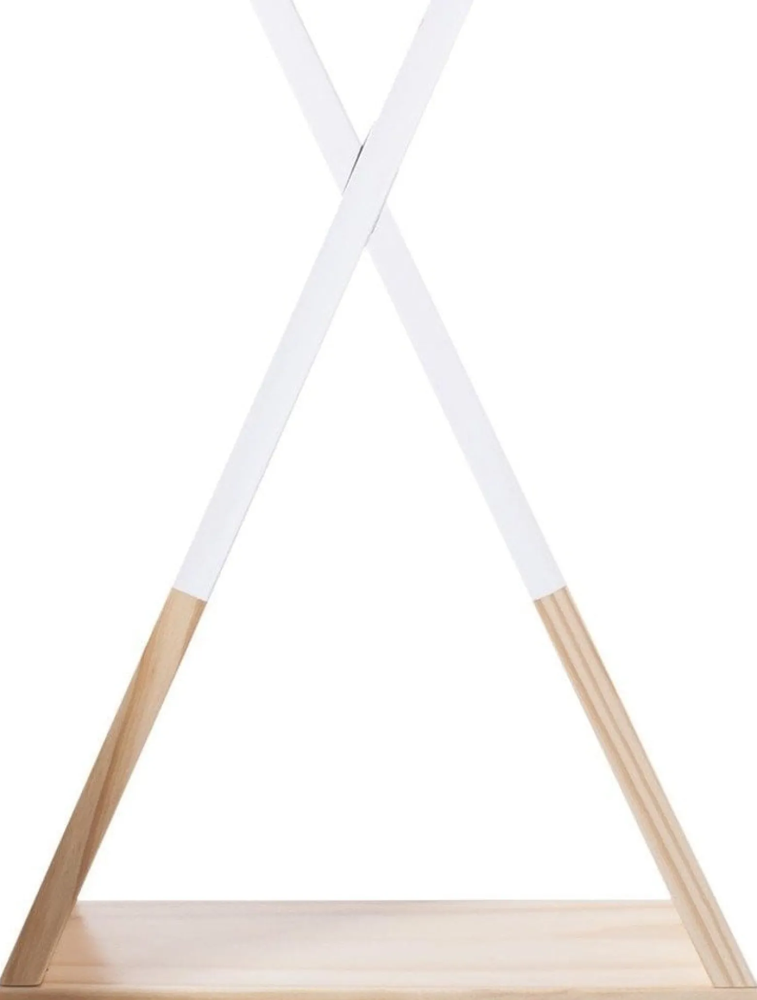 Półka dekoracyjna na ścianę TIPI - drewno, 30 x 10 x 39 cm