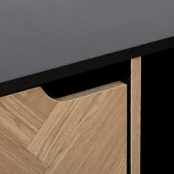 PÓŁKA Mix`n Door Chevrons Z 9 PRZEGRÓDKAMI naturalna/czarna