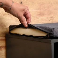 Półka na buty z siedziskiem szara 103,5x29,5x48 cm 10 półek nowoczesna