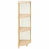 PÓŁKA NAROŻNA Kord naturalna 4-POZIOMOWA z mdf 34x34x110 cm