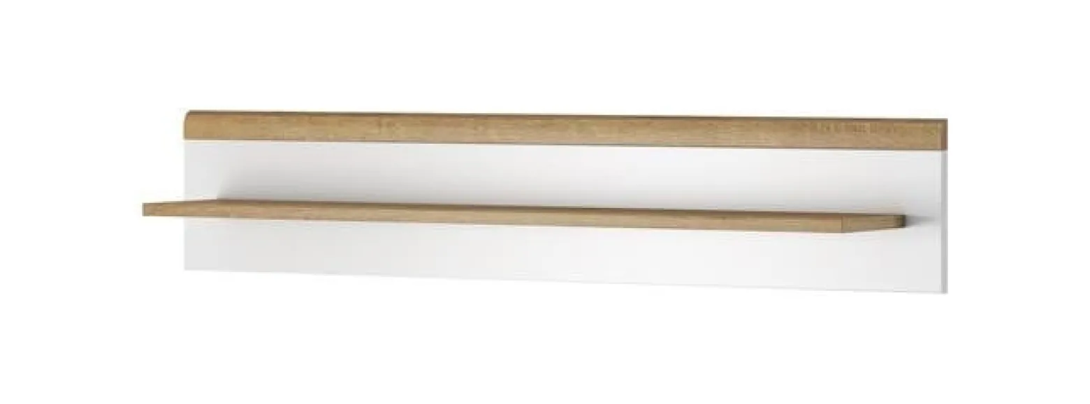 Półka wisząca PRIMO 107 cm Biały + Dąb Riviera