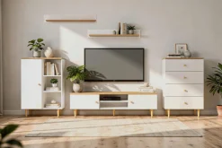 Półka wisząca RANGE POL100 artisan-biały zestaw 2szt. półek komplet regał