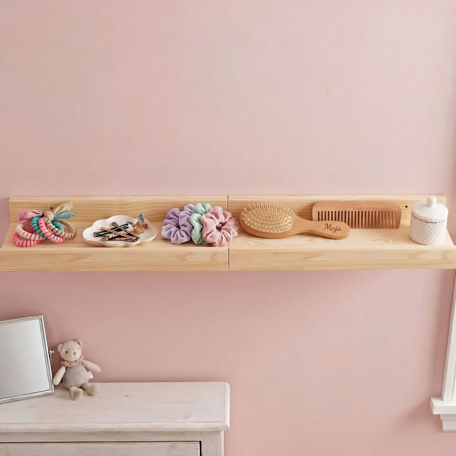 Półki wiszące 2 szt. na przyprawy, książki półki ścienne do pokoju 40 cm
