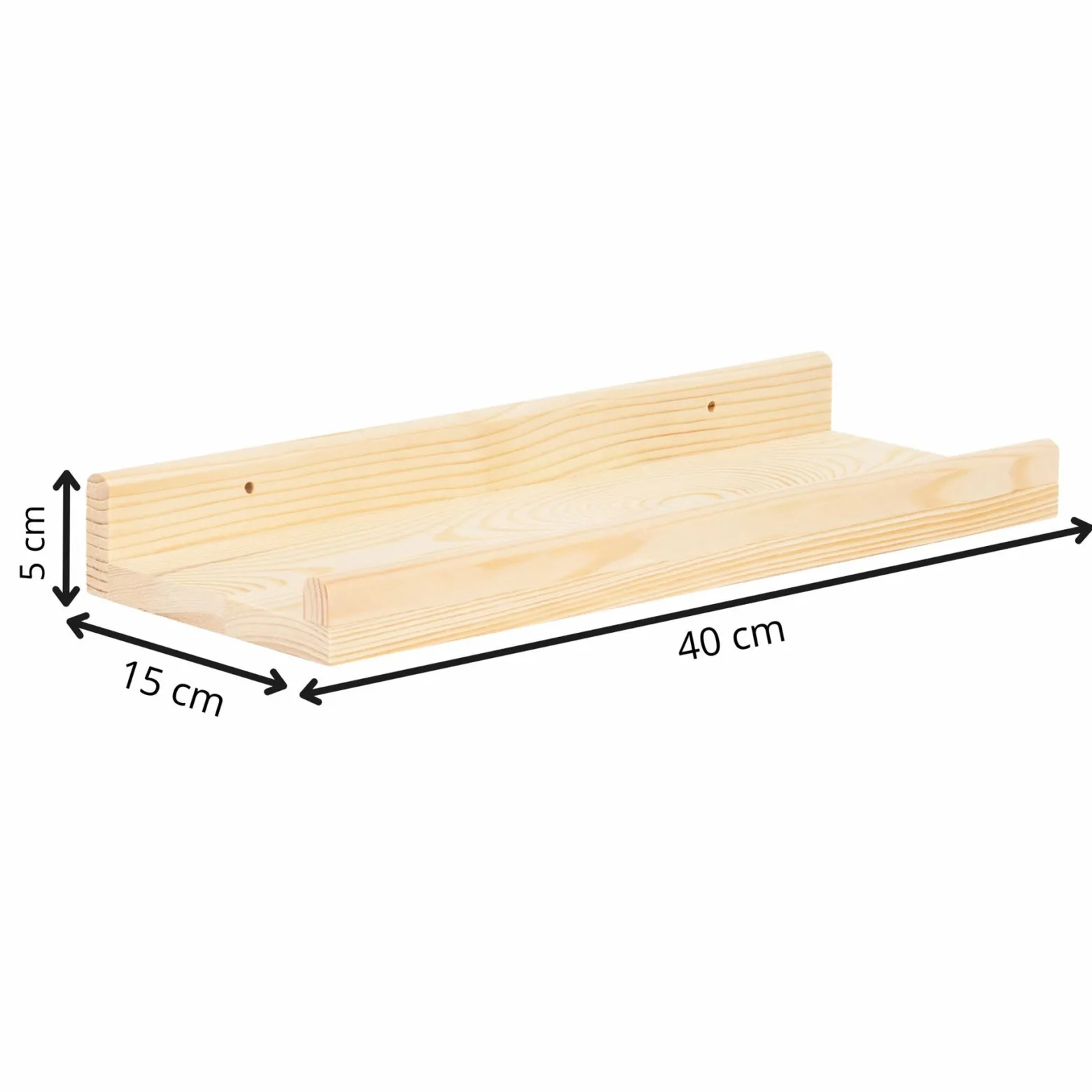 Półki wiszące 2 szt. na przyprawy, książki półki ścienne do pokoju 40 cm