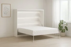 Półkotapczan Perfekt 140x200 poziomy z materacem Biały+Czarny