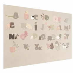 Plakat Beżowe abecadło 60x40 cm
