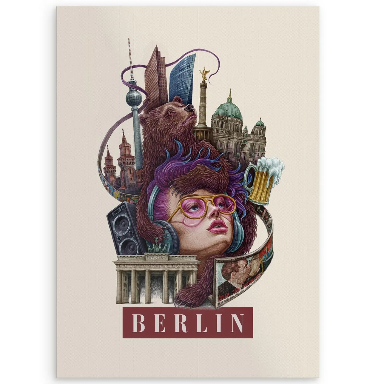 Plakat Berlin, styl miejski 20x30cm
