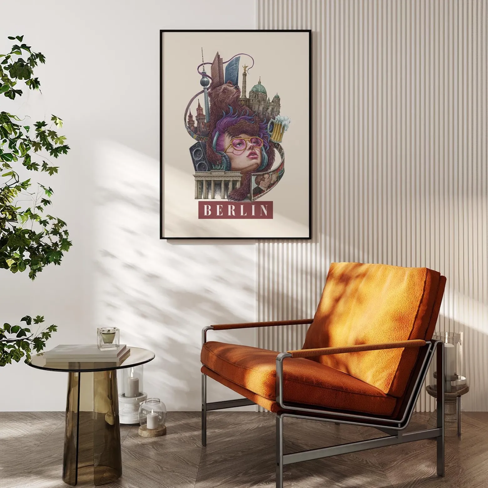 Plakat Berlin, styl miejski 20x30cm