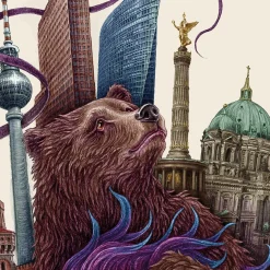 Plakat Berlin, styl miejski 20x30cm