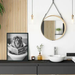 Plakat Lew we wannie 20x30cm
