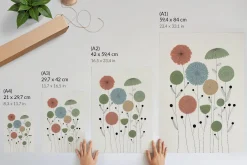 Plakaty na ścianę A4 Kwiaty geometryczne pastelowe nowoczesność