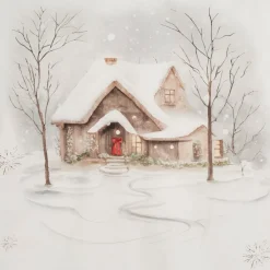 Pościel Świąteczna JOYFUL bawełna biała 140x200 cm napis Marry Christmas