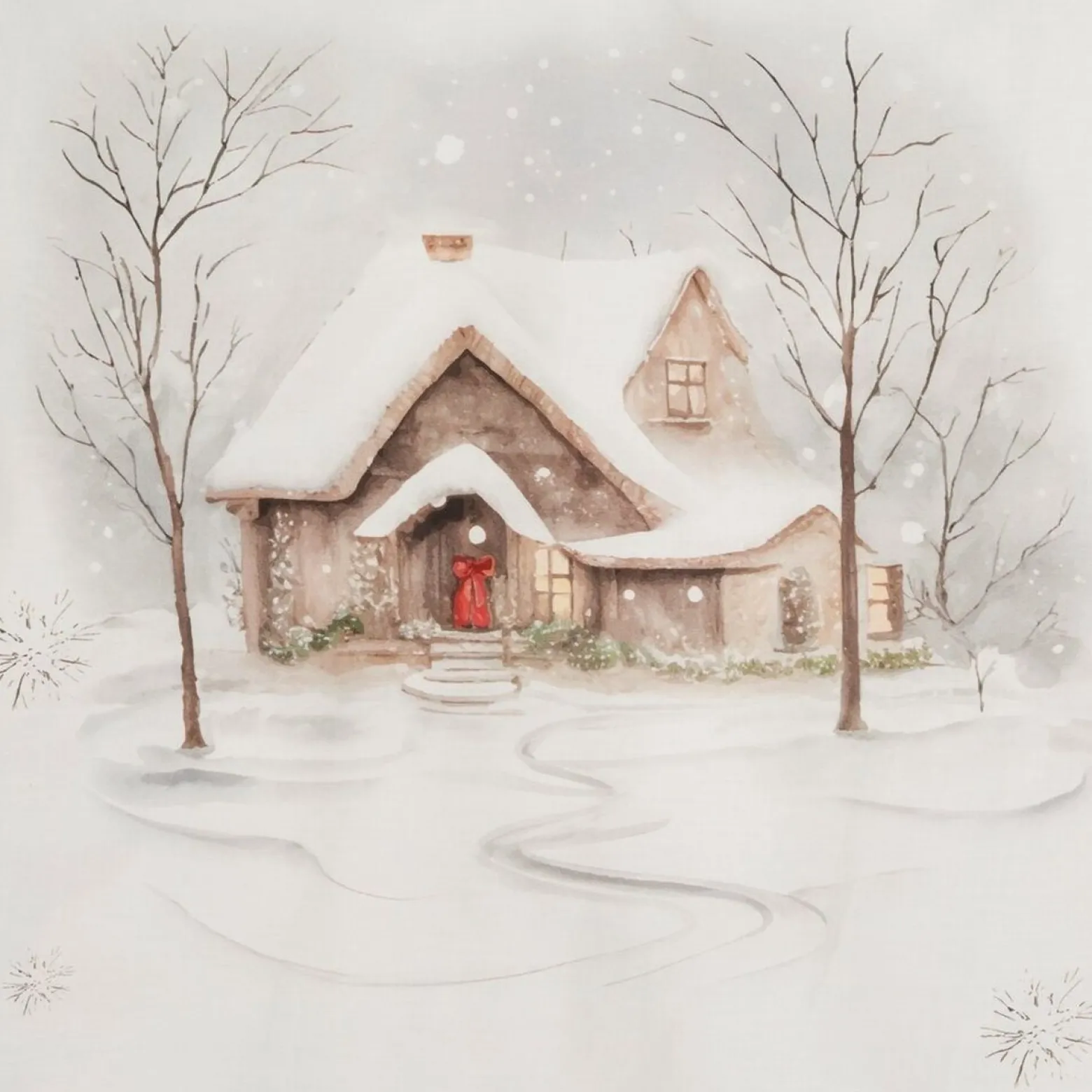 Pościel Świąteczna JOYFUL bawełna biała 140x200 cm napis Marry Christmas