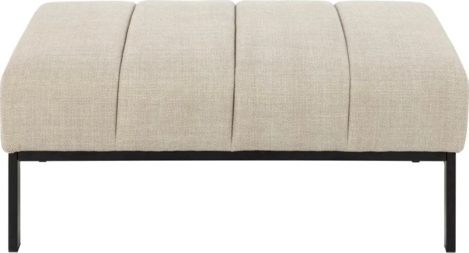 PODNÓŻEK Caix beżowy Z TKANINY STRUKTURALNEJ 61x100x41cm