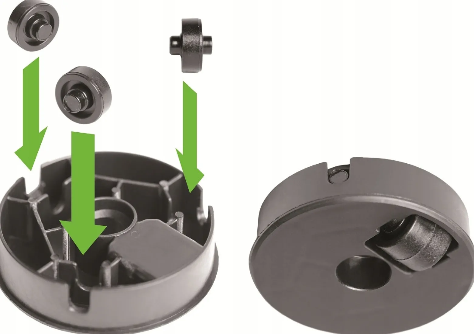 Podstawka pod doniczkę na kółkach antracyt 36,6 cm IPRR370-S433