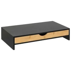 PODSTAWKA POD MONITOR Blackbamboo z szufladą BAMBUS i MDF