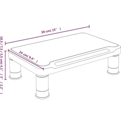Podstawka pod monitor czarna 38x24x10.5 cm