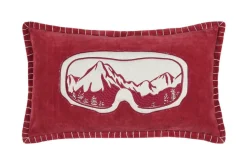 Poduszka Dekoracyjna CHAMONIX 30x50 cm Gogle Góry Czerwona do Salonu