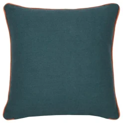 Poduszka dekoracyjna KENTIA 40x40 cm zielona motyw liść