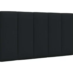 Poduszka na wezgłowie Czarny 80 cm Tkanina vidaXL