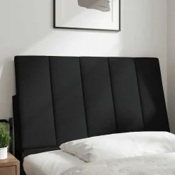 Poduszka na wezgłowie Czarny 80 cm Tkanina vidaXL