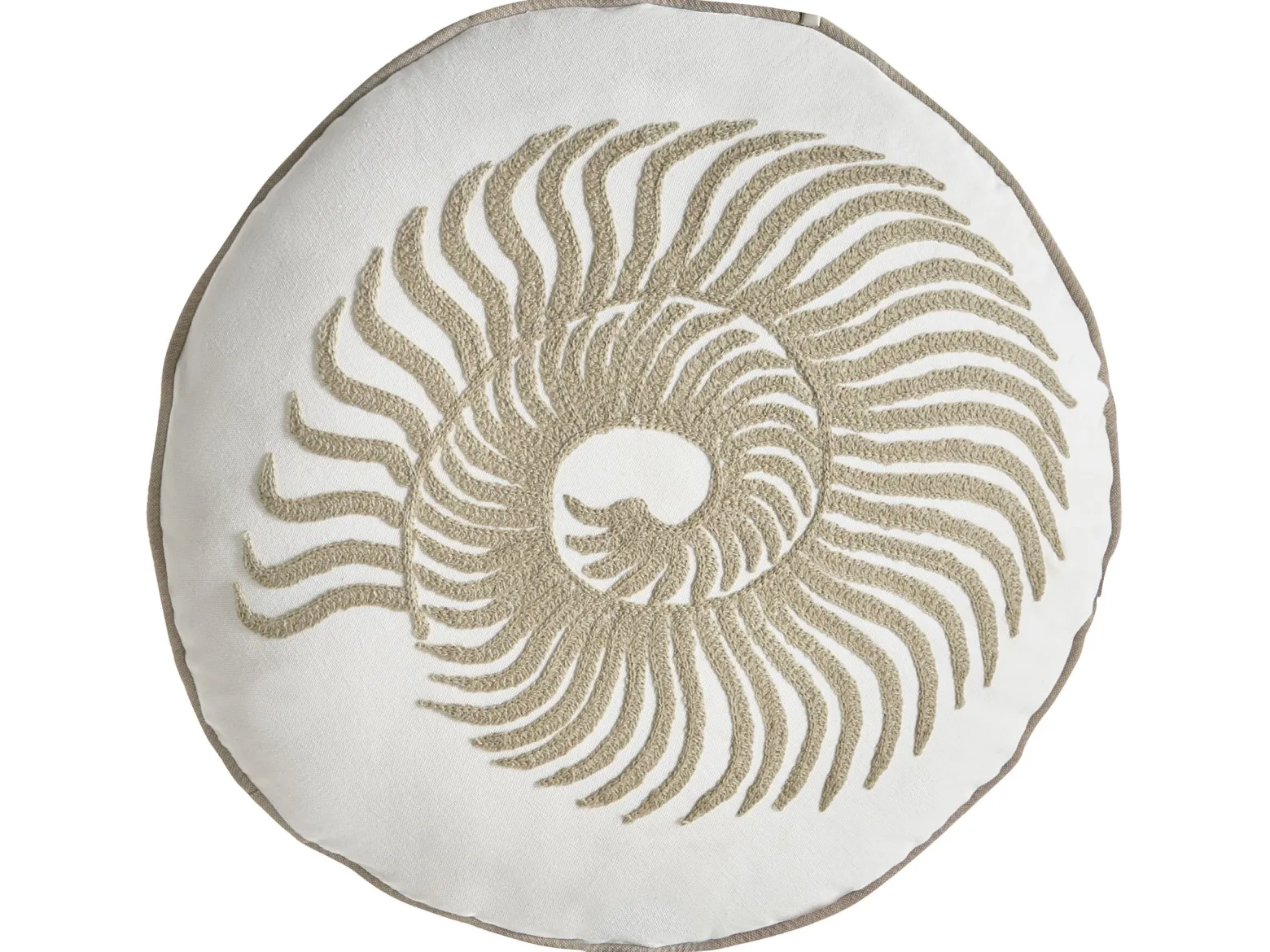 2 poduszki bawełniane 45/45 x 45/45 cm białe kwadratowa i okrągła